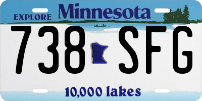 MN license plate 738SFG