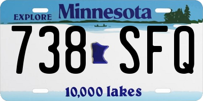 MN license plate 738SFQ