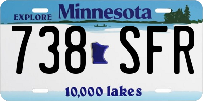 MN license plate 738SFR