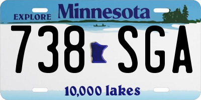 MN license plate 738SGA