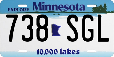 MN license plate 738SGL
