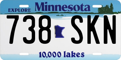 MN license plate 738SKN