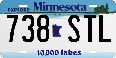 MN license plate 738STL