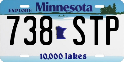 MN license plate 738STP