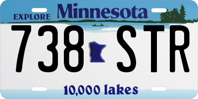 MN license plate 738STR