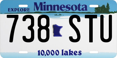 MN license plate 738STU