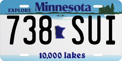 MN license plate 738SUI
