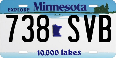 MN license plate 738SVB