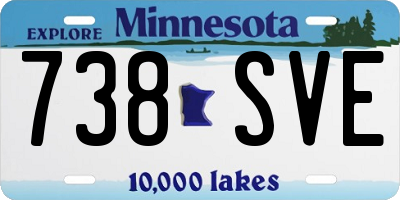 MN license plate 738SVE