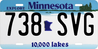 MN license plate 738SVG