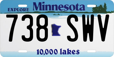 MN license plate 738SWV