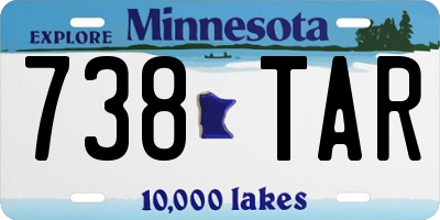 MN license plate 738TAR
