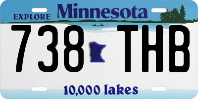 MN license plate 738THB