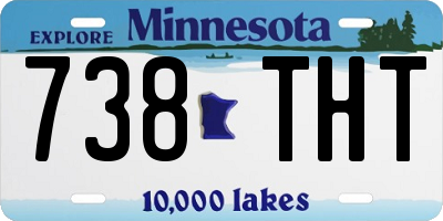 MN license plate 738THT