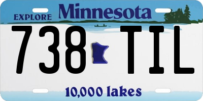 MN license plate 738TIL
