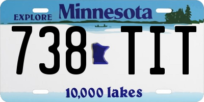 MN license plate 738TIT
