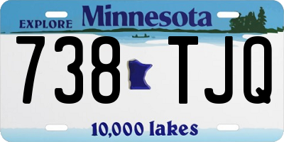 MN license plate 738TJQ