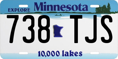 MN license plate 738TJS