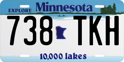 MN license plate 738TKH