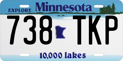 MN license plate 738TKP
