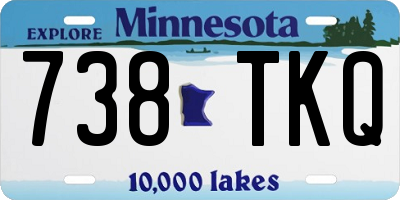 MN license plate 738TKQ