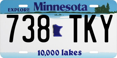 MN license plate 738TKY