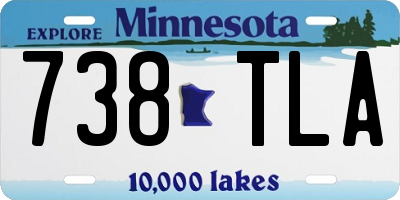 MN license plate 738TLA