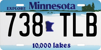 MN license plate 738TLB