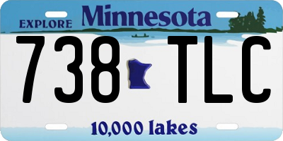 MN license plate 738TLC