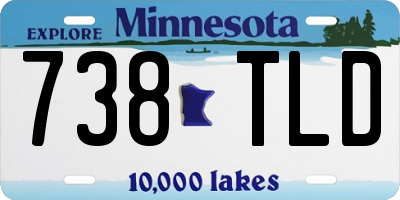 MN license plate 738TLD