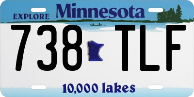 MN license plate 738TLF
