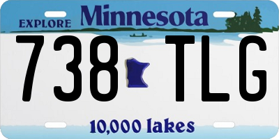 MN license plate 738TLG