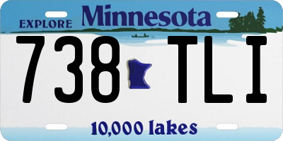 MN license plate 738TLI