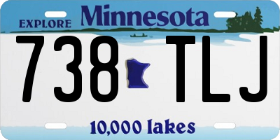 MN license plate 738TLJ
