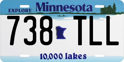 MN license plate 738TLL