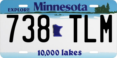 MN license plate 738TLM