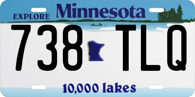MN license plate 738TLQ