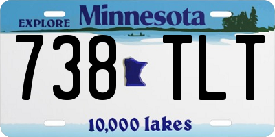 MN license plate 738TLT