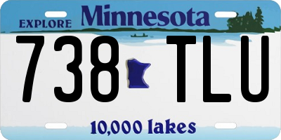 MN license plate 738TLU