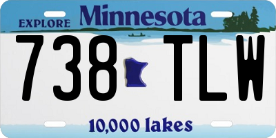 MN license plate 738TLW