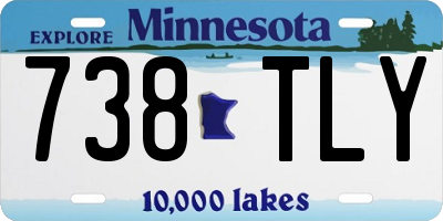 MN license plate 738TLY