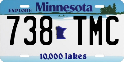 MN license plate 738TMC