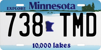 MN license plate 738TMD