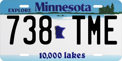 MN license plate 738TME