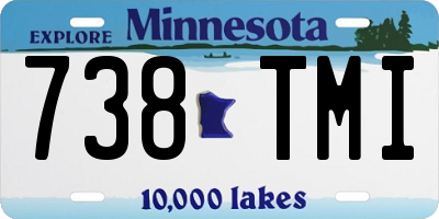 MN license plate 738TMI
