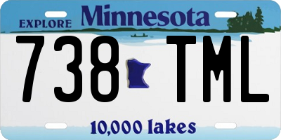MN license plate 738TML