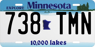 MN license plate 738TMN