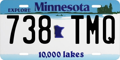 MN license plate 738TMQ