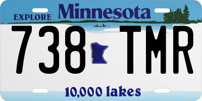 MN license plate 738TMR