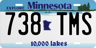 MN license plate 738TMS